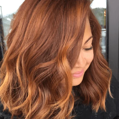 Pumpkin Spice Brown Hair Color