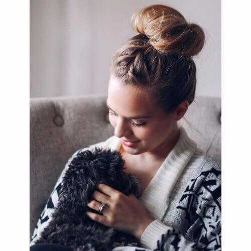 high bun braided updos 