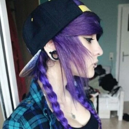 plaits long emo hairstyles for girls