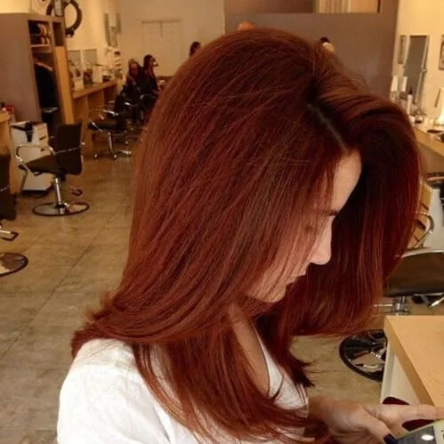 chestnut burgundy hair