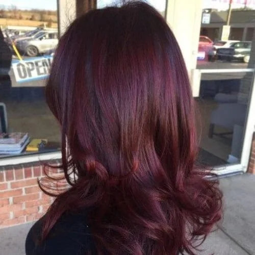 maroon burgundy hair