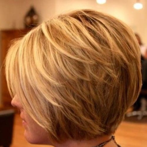 Layered Bob Haircuts in Honey Blonde