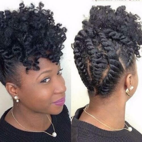 flat twist up natural hairstyles