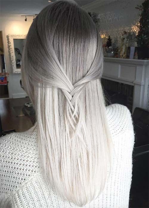 tye dye grey hair and white