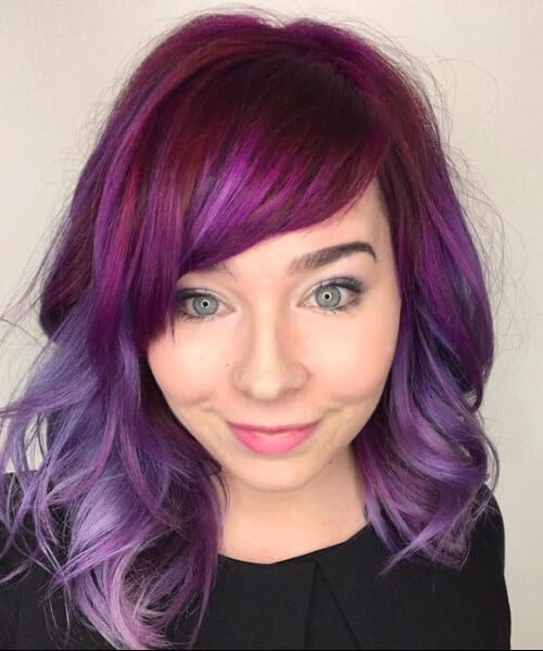 Magenta To Purple Ombre Hair