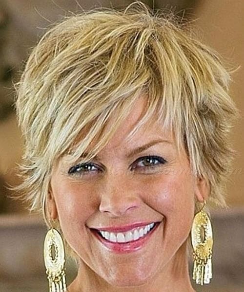 short haircuts for women over 50 with curly hair