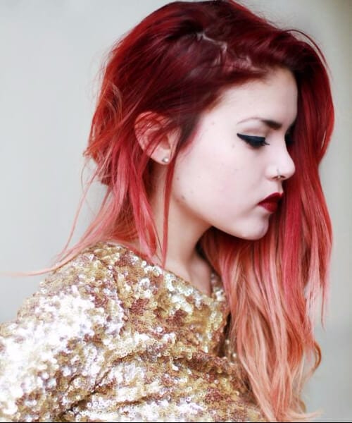 red ombre hair party