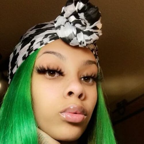 green sew in hairstyles