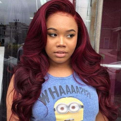 raspberry curly sew in hairstyles