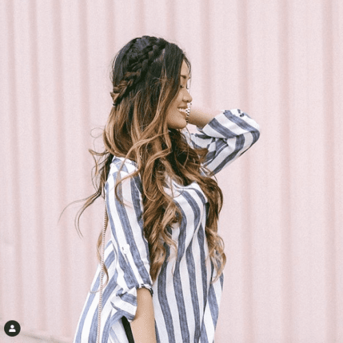 Balayage Ideas with Braided Crown and Highlights 