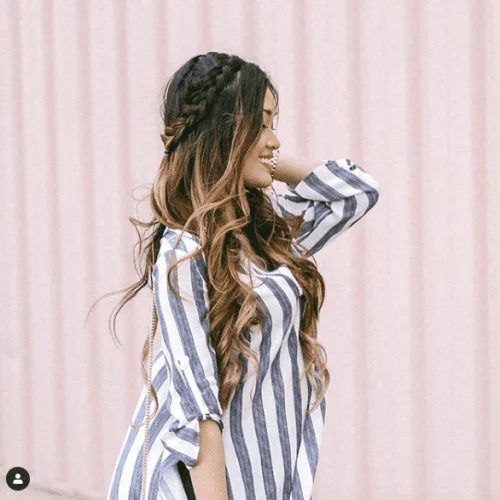 Balayage Ideas with Braided Crown and Highlights