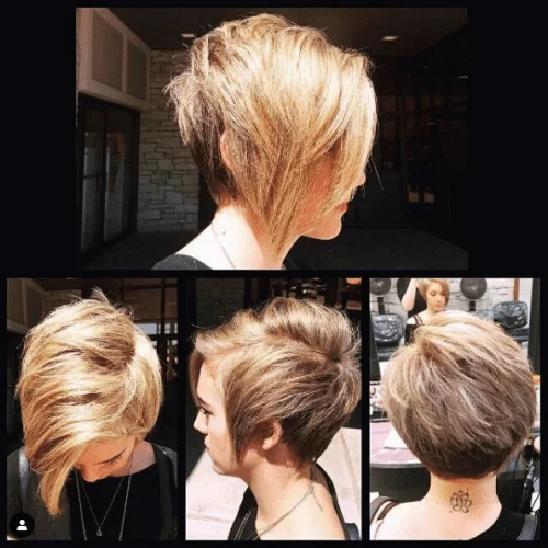 Cute Blonde Subtle Highlights on Outgrown Pixie Cut