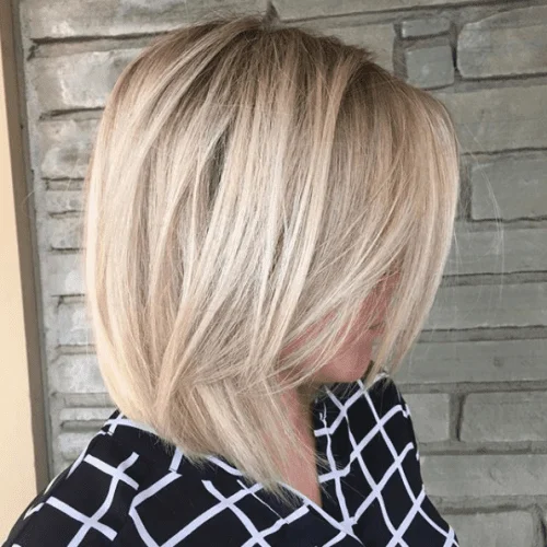 Light Brown Layered Hair with Blonde Highlights