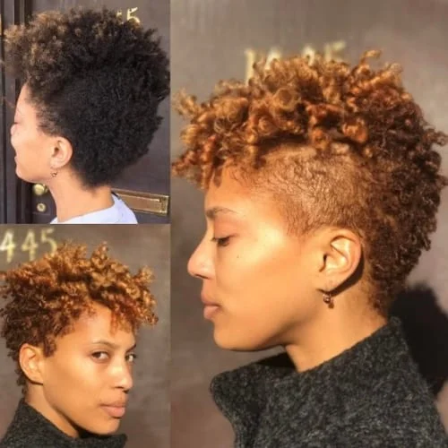 Twist out Curls caramel highlights