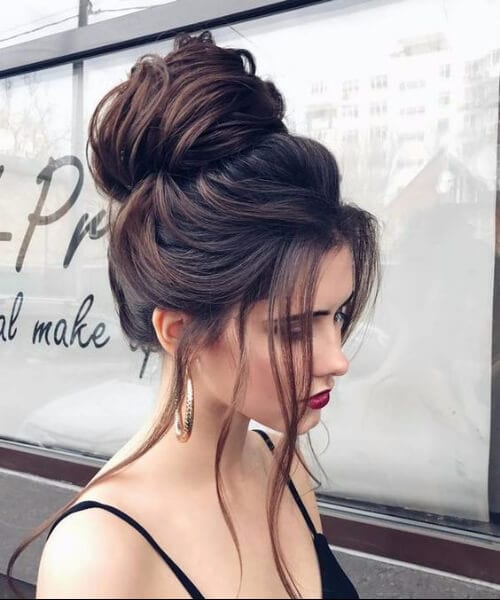 90s wedding bun long hairstyles