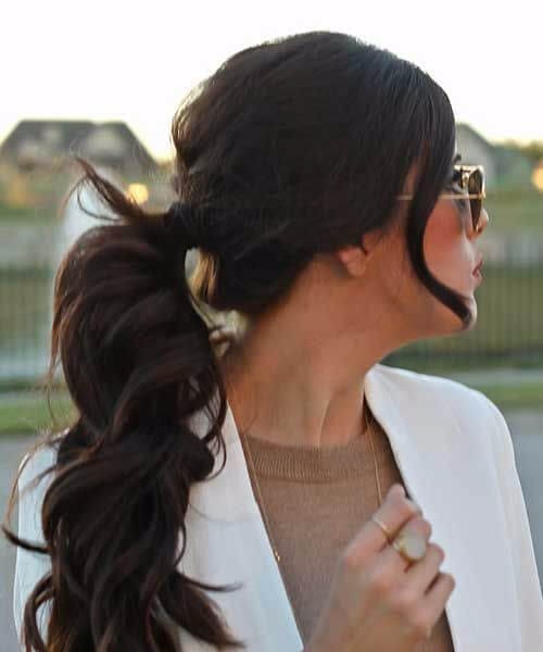 elegant ponytail long hairstyles