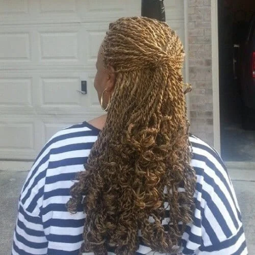 Micro Twists with Kinky Ends kinky twist hairstyles