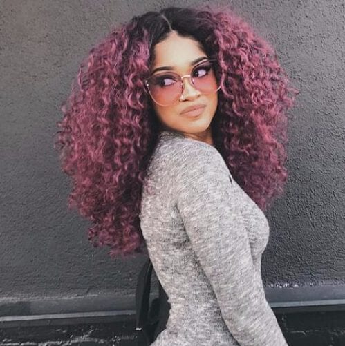 pink afro weave hairstyles