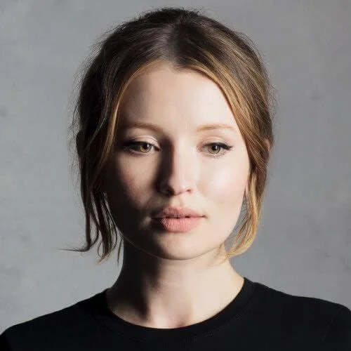 Emily Browning brown hair with blonde highlights