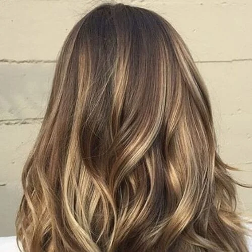 brass brown hair with blonde highlights