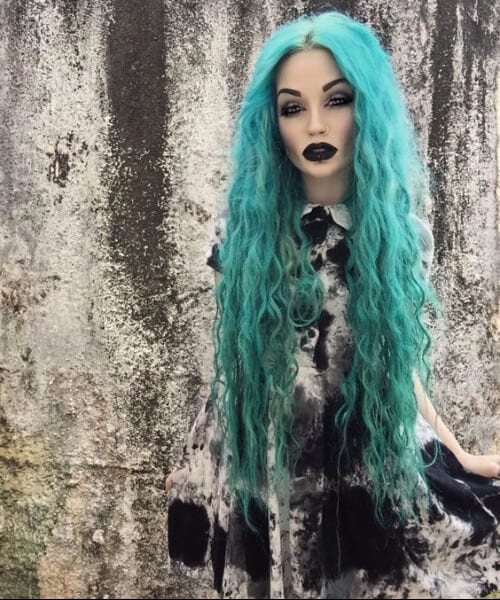 goth doll teal hair color