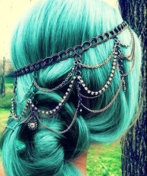 jewels hair teal color