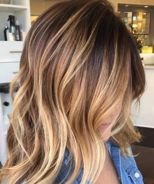 heavy golden blonde balayage