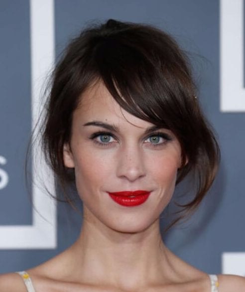 alexa chung side swept bangs