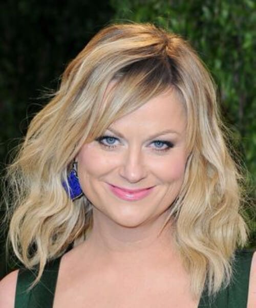 amy poehler side swept bangs