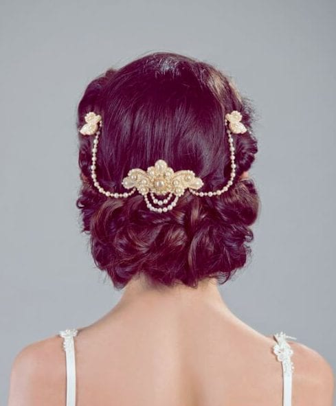 elegant headpiece wedding hairstyles for long hair
