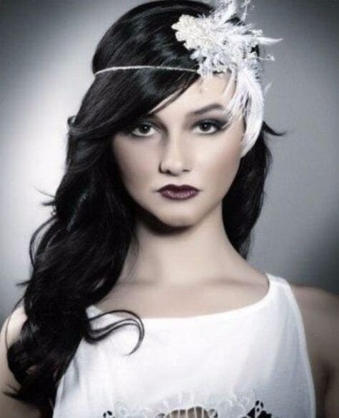 flapper wedding hairstyles for long hair