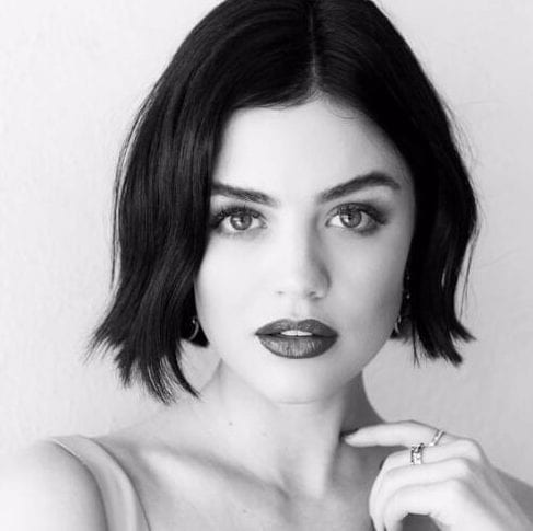 lucy hale short hairstyles for thick hair