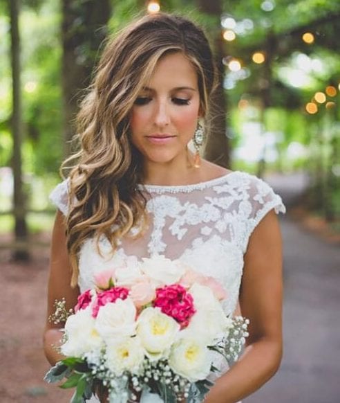simple side swept wedding hairstyles for long hair