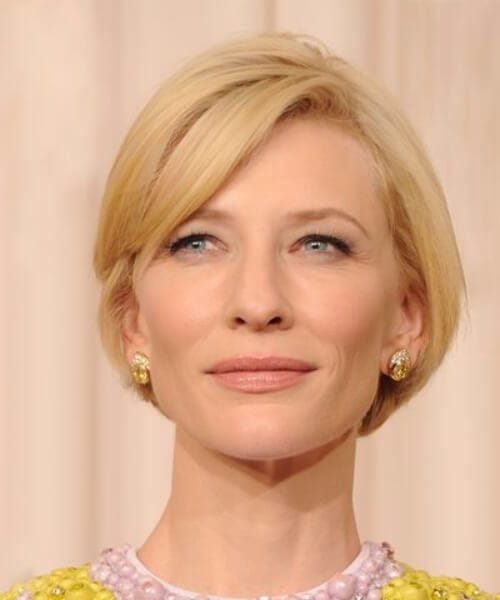cate blanchet short hair with bangs
