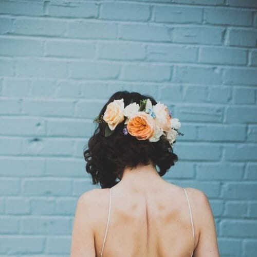 flower crown prom hairstyles for short hair