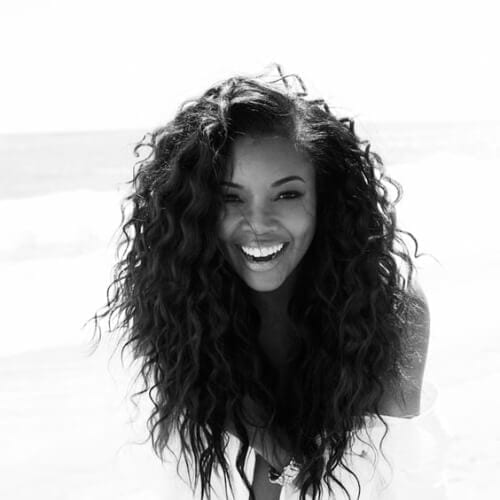 gabrielle union long curly hairstyles
