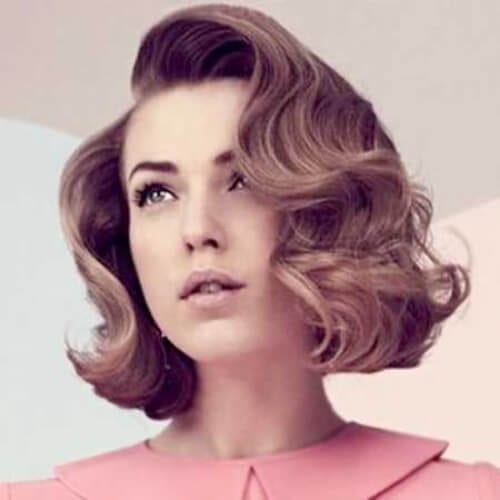 retro curls prom hairstyles for short hair