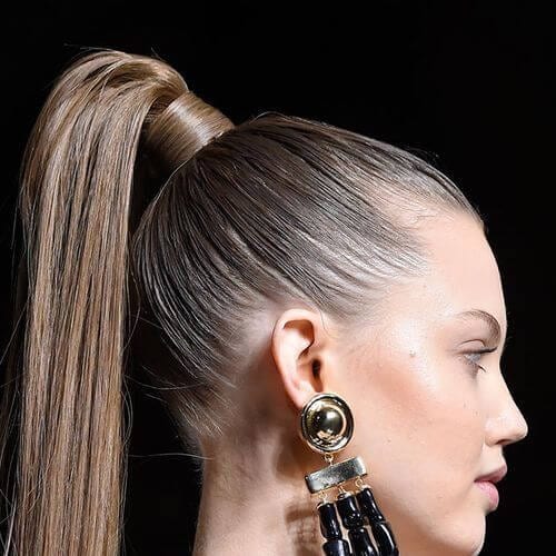 high ponytail hairstyles for straight hair