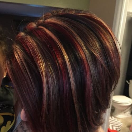 short hair color highlights