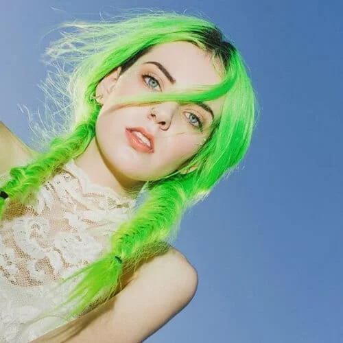 acid green cool hairstyles for girls