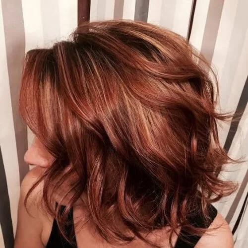 beige on red low highlights and lowlights