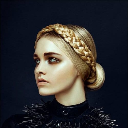 braid crown blonde hairstyles