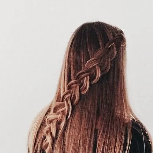 diagonal fishtail hairstyle