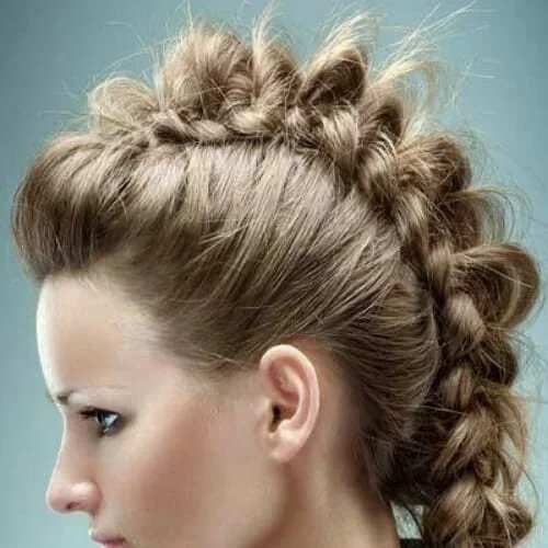 fauxhawk braid hairstyles for long hair
