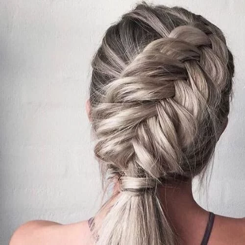 fishbone braid blonde hairstyles