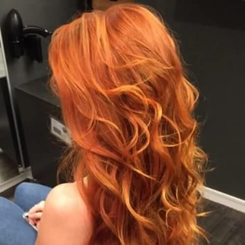 ginger on red low highlights and lowlights