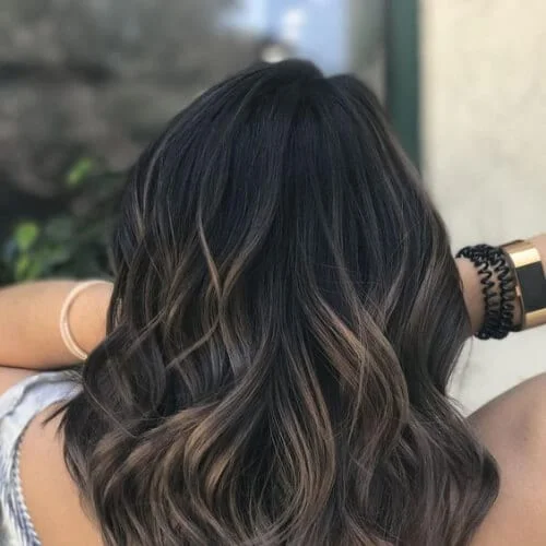 gray on mushroom brown highlights and lowlights