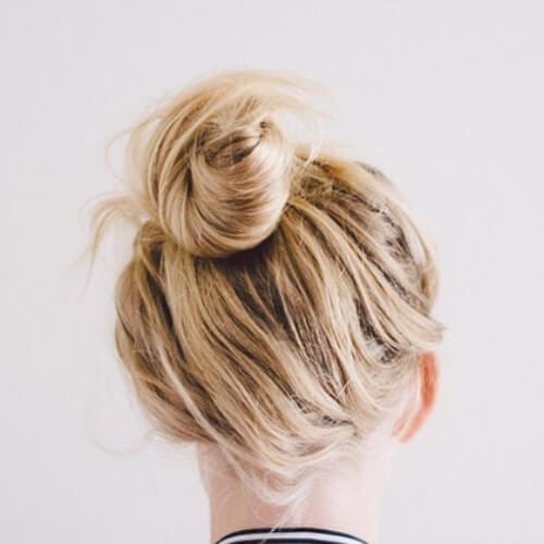 messy top knot cool hairstyles for girls