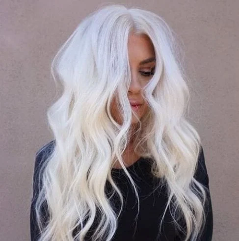 milk white blonde hairstyles