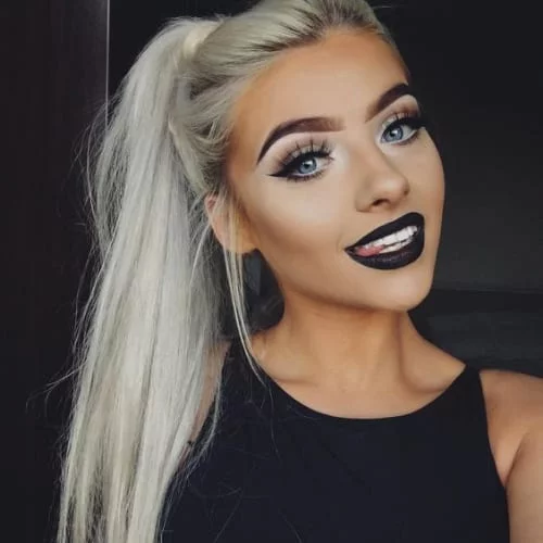 platinum high ponytail blonde hairstyles